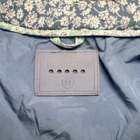 Blank NYC Summer Romance Quilted Floral Jacket Full Zip Blue Pink Women M - Picture 6 of 8